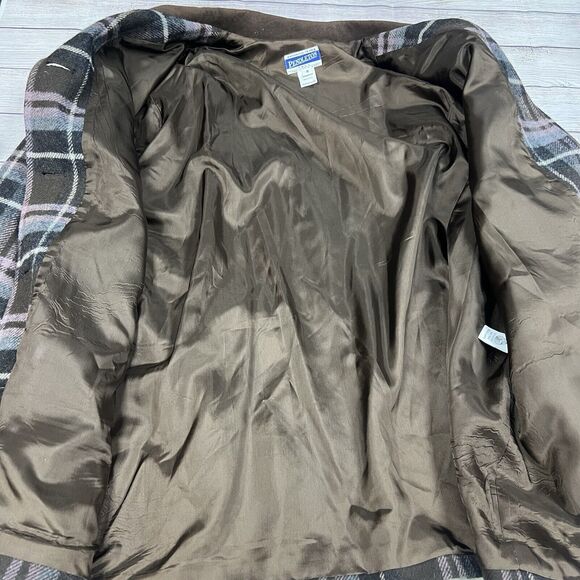 Vintage Pendleton Jacket Plaid Wool USA Women’s Size 18 Tall - Picture 8 of 11